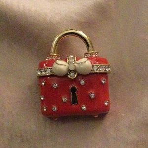 St. John’s Red Handbag Pin